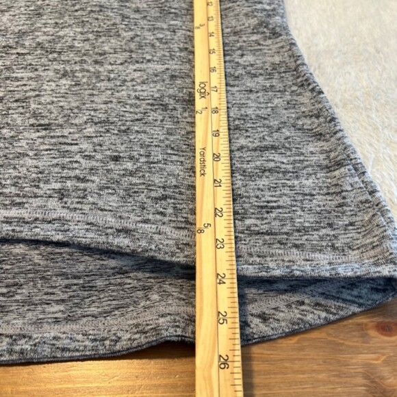 ATHLETA No Sweatin' It Heathered Gray Long Sleeve Top Hi Low Hem Activewear Sz M - Picture 12 of 12